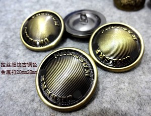 新款拉丝细纹青古铜色金属蘑菇扣热卖风衣大衣纽扣扣子专卖20mm28
