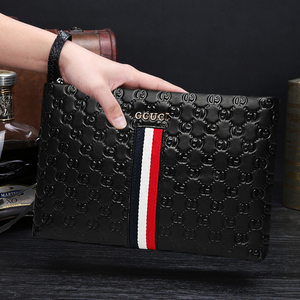 德盖因古驰男士手包信封包真皮手拿包牛皮夹包正品男包钱包潮包包