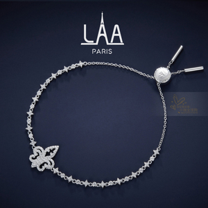 小珈全球购法国laa925纯银饰鸢尾花手链送学生情侣手饰礼物特色新