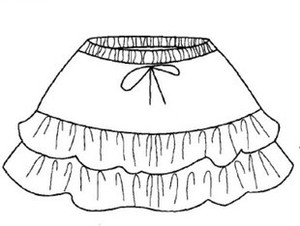 k-215 女童短裙 女童蛋糕裙 1:1电子纸样