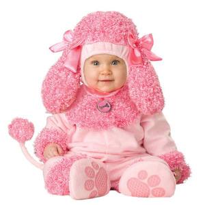 万圣节宝宝cosplay保暖爬服婴儿动物造型连体哈衣 粉色小狗