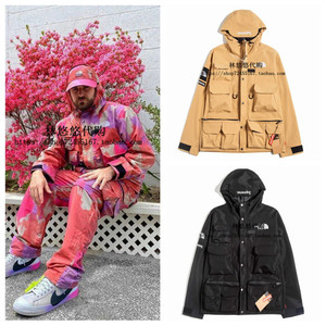 supreme tnf cargo jacket冲锋衣 北面联名 扎染 工装多口袋夹克