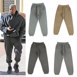 椰子yeezy season6 侃爷kanye west高街水洗做旧纯色束脚加绒长裤