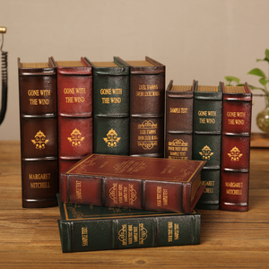 复古假书收纳盒子仿真书摆件餐厅书籍装饰品法式书本摄影拍照道具