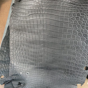 整张尼罗鳄鱼黑色肚皮皮料 diy竹节鞋子大包长夹短夹钱包竹节表带