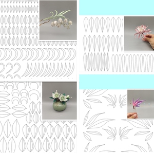 2510人付款淘宝手工缠花纸模350克可裁剪紫霞冠铃兰耳环图纸手作材料