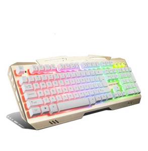爵蝎F10机械手感金属键盘 无冲悬浮网咖游戏键盘 CF/LOL游戏专用