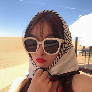 夏季沙漠旅游拍照条纹小方巾70cm丝巾发带女包头防晒绑发头巾绑包