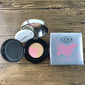 高姿山茶花双色气垫霜cc遮瑕裸妆持久不脱妆定妆bb霜防水保湿控油