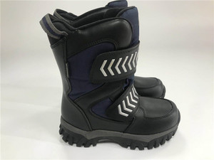 外贸尾货儿童装备户外雪地靴 滑雪靴棉靴加绒保暖防水防滑 清仓