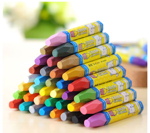 幼儿园六棱角油画棒 彩色油画棒 无毒多色儿童绘画笔婴幼儿童蜡笔