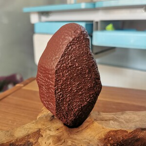 新品天然新疆大漠戈壁原石红色皱纹泥石地表老滩柳叶型精品奇石