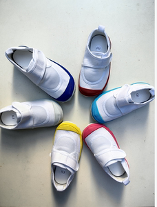 外贸出口日本教育鞋幼儿园室内鞋儿童活动用小白鞋帆布鞋 成人帆