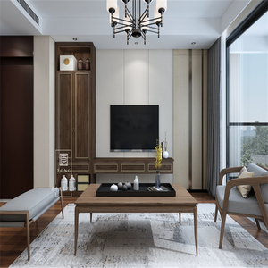 玛格全屋定制归心中式新中式衣柜 客厅储物收纳多功能榻榻米定制