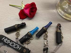 Hookah 挂脖式树脂硅胶烟嘴Silicone Mouth个人专用烟嘴 木头烟嘴