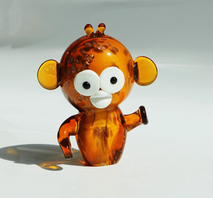 博山琉璃 琉璃动物 琉璃卡通猴子摆件 生肖摆件 礼物 随手礼 淄博