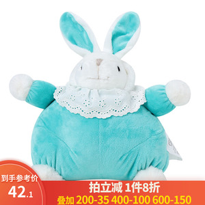 安奈儿多彩毛绒兔2022新款男女童玩具公仔生日礼物可爱兔子玩偶