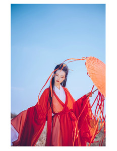 魏晋风汉服女装新款古风中国风复古汉服女款武侠cosplay古装红色