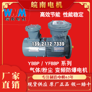 安徽皖南电机YBBP气体YFBBP粉尘三相异步变频防爆电动机及配件
