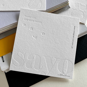 小卡片定制订做售后明信方形硬棉特种纸感谢设计压凹凸活版打印刷