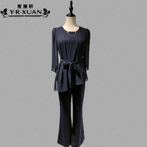 依瑞轩/凯思淇22a-2255 女神范气质套装女2022春季新款两件套长裤