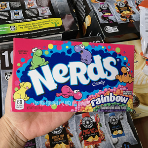 系葛么1淘宝美国进口nerds rainbow candy彩虹粒粒糖歌巴斯回味果汁