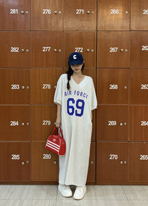 【11AN】韩系u领显瘦宽松连衣裙连衣裙A1353# XJ