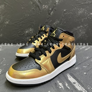 Air Jordan 1 Mid (GS) AJ1金色女子 中帮复古篮球鞋DR6967-071