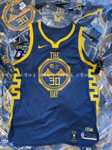 耐克 nba勇士队库里城市版客场au球员版球衣