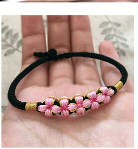 女手绳材料包手链转运diy手链红绳编绳男女情侣编织桃花结教程