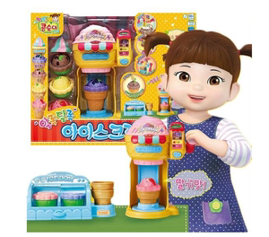 现货韩国女孩玩具小豆子仿真冰激凌机冰淇淋甜品玩具过家家玩具