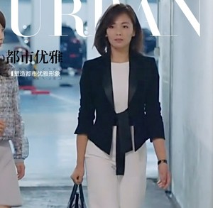 香港代购欢乐颂安迪刘涛明星同款衣服黑色西装阔腿裤时尚职业套装