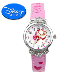 正品迪士尼儿童手表 米奇女孩女生中小学生玛丽猫白雪公主手表