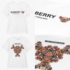 burberry博柏利童装 21秋冬新款 经典logo小熊男女童亲子上衣t恤