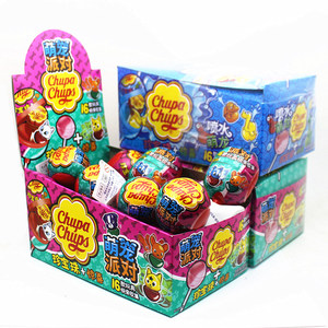 珍宝珠惊喜蛋棒棒糖12g*16支装草莓味儿童玩具糖果零食创意礼物