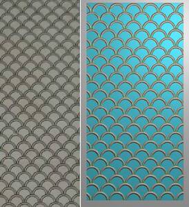 鱼鳞花纹鳞片精雕图浮雕图书柜衣柜边框屏风拼图门板背板