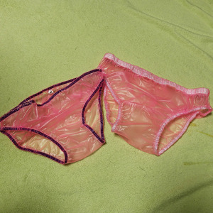欧美时尚流行abdl粉色半透明内裤pvc软性膜三角裤性感塑料小内内