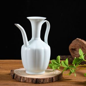 宋代点茶汤瓶手执壶仿宋影青小号手执壶斗茶比赛注水