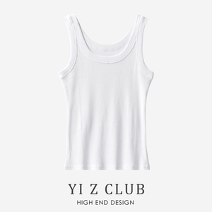 Yi Z CLUB 简约欧美风弹力修身纯棉螺纹针织打底背心春夏女装0.12