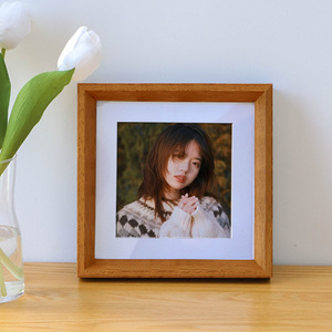 正方形实木相框洗照片做成相框摆台6寸8寸相册框架画框挂墙定制