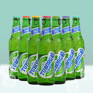 乐堡啤酒330ml*24瓶装 国产低浓度拉盖啤酒小麦味清爽淡味型黄啤