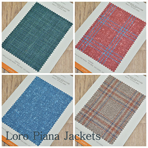 jackets-loropiana诺悠翩雅羊绒羊毛亚麻丝混纺夹克面料220-300克