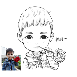 微信q版头像人物logo设计真人照片转手绘卡通形象写实漫画定制作