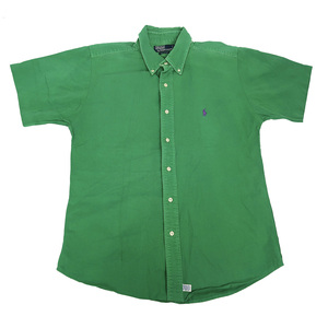 猪利张vintage Ralph Laure* polo 古着美式绿色紫标夏季男女短袖