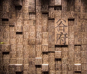 艺锦堂新中式简约风格复古实木雕字百家姓背景墙饰壁饰木雕装饰画