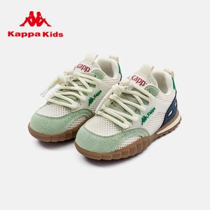 kappa卡帕儿童鞋子夏季透气男童轻便运动鞋女孩百搭松紧带跑步鞋