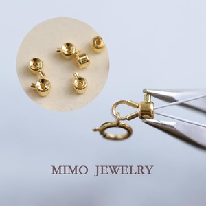 米莫配件 日本贵和同款保色镀真金定位珠隔珠手链项链收尾DIY配件