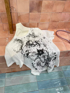 CHEN COCO 高定 法式复古动物系列3D印花圆领纯棉短袖T恤上衣女