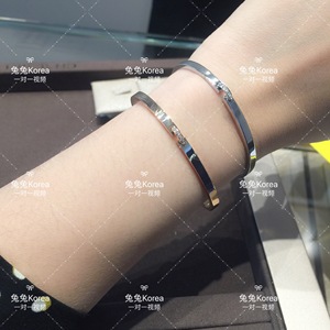 韩国免税店人肉代购 chaumet尚美 liens系列 誓缘镶钻18k金手镯