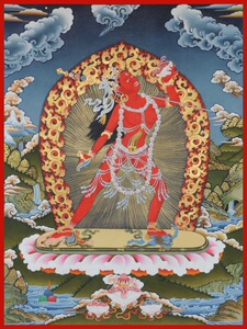 藏传画像诸佛母之那洛空行母像卡雀佛母像画像照片多材质制作